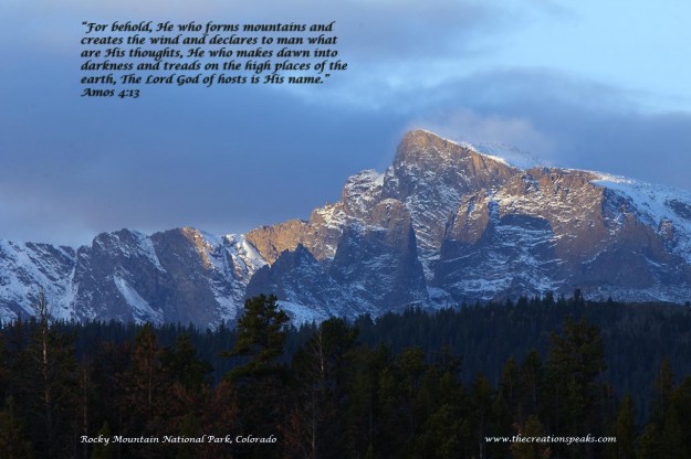 A mountain in Rocky Mountain National Park, Colorado. A rock climber's dream. An outdoor challenge. God, Bible, Christian.