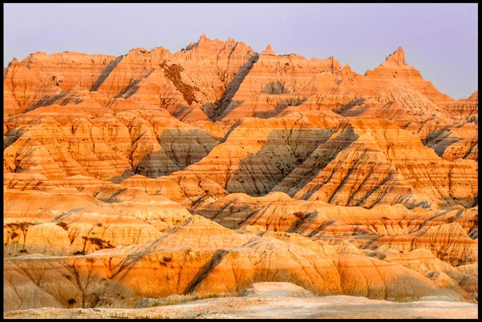Rock Formations with Hidden Places, Badlands National Park, South Dakota and Bible verse Jeremiah 23:23-24 God is near