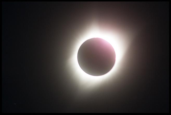 The total eclipse of the Sun seen from Central Nebraska and Bible verse Job 19:24, my redeemer lives
