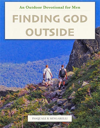 Book cover for a men's outdoor devotional Finding God Outside.