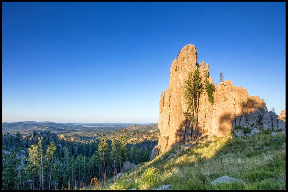 A triangular rock formation in Black Hills, South Dakota. Ephesians 6:13-14a and take a stand for God Bible verse