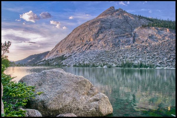 Bible Verse of the Day: Mountain and Middle Cathedral Lake, Wind Rivers Wilderness, Wyoming and Isaiah 26:4. "For in God the Lord, we have an everlasting Rock."