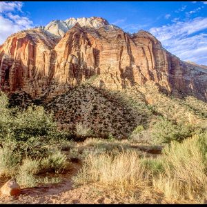 The ancient East Temple Rock in the dry desert of Zion National Park“ Bible Verse of the Day Attributes of God Series: Psalm 102 Immutable God
