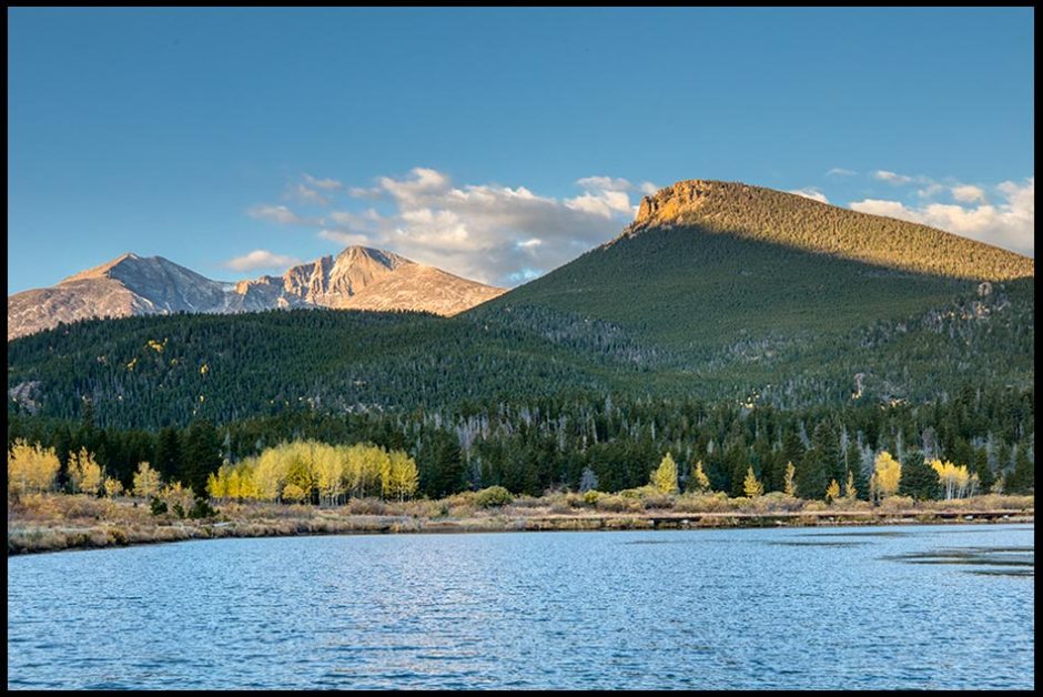 Lily lake in Rocky Mountain National Park is surrounded by Longs, Peak, Mount Meeker, and Estes con. Psalm 150:1-2 . Mountains make for a great sanctuary to worship God